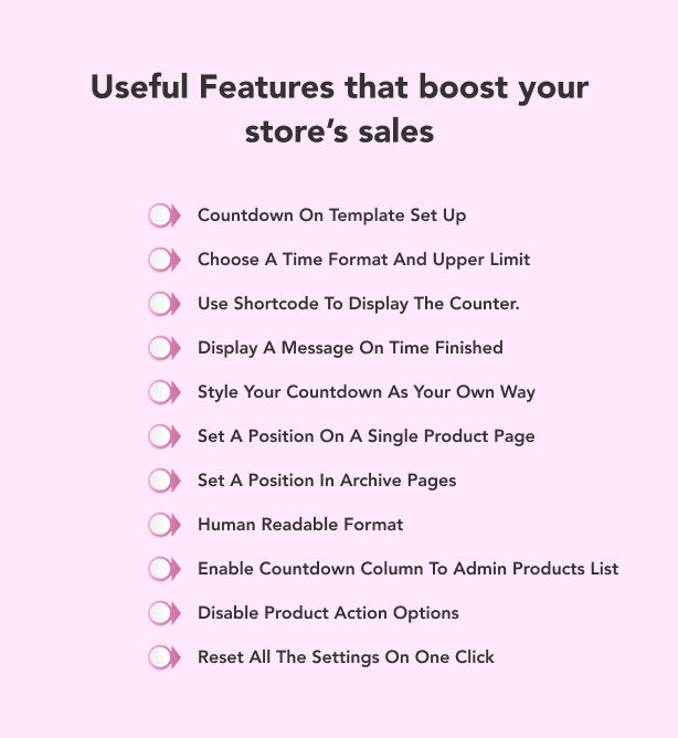 Useful Key Features of Product Time Countdown Pro for WooCommerce