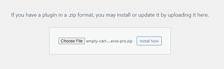 empty-cart-button-for-woocommerce-pro-zip-upload