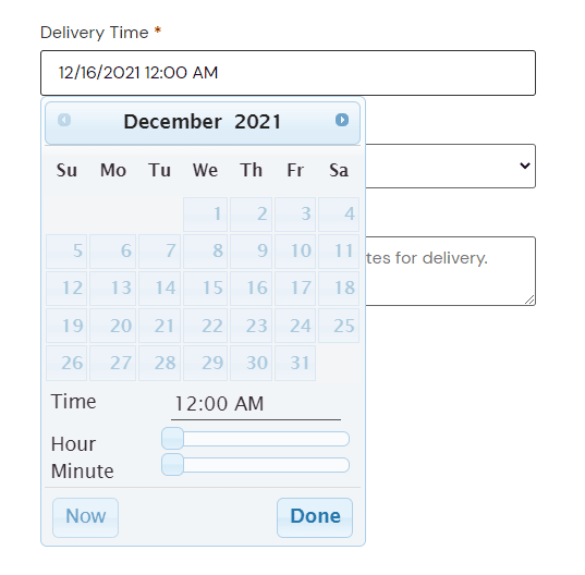 Disable Delivery on All Days