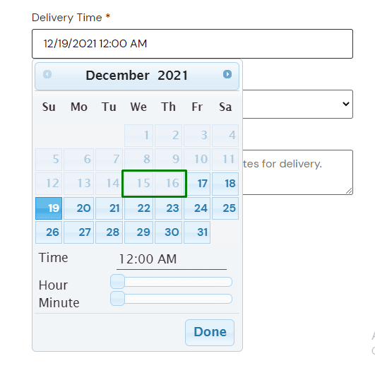 Do Not Delivery Next Day Output